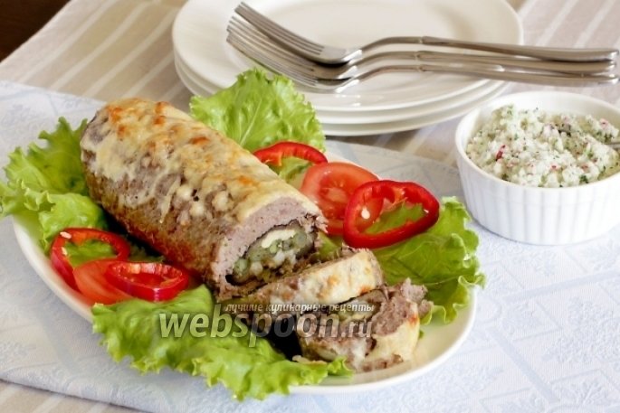 рулет из куриного фарша фото