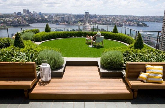 эксплуатируемая плоская кровля green roof фото