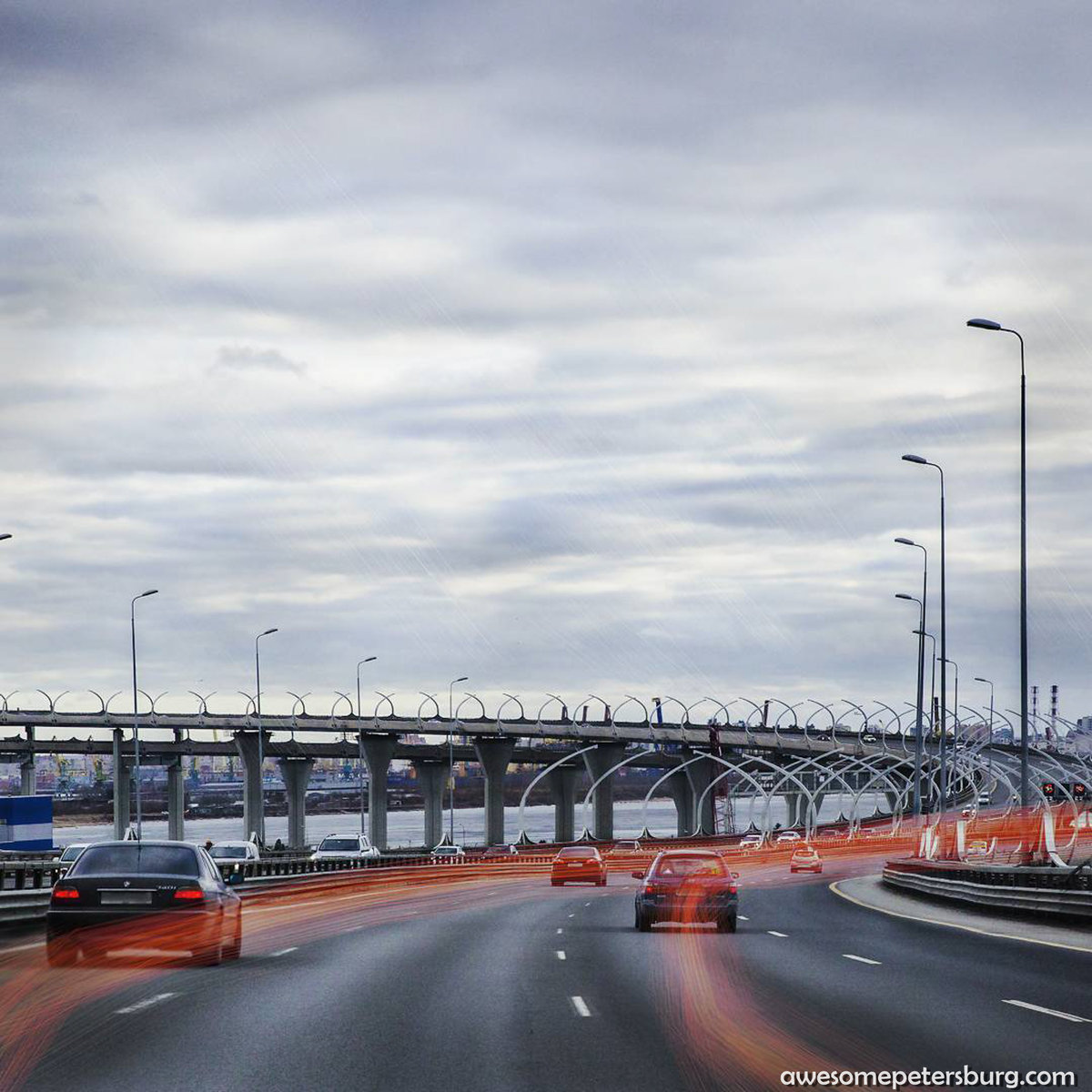 мост на кад ночью фото