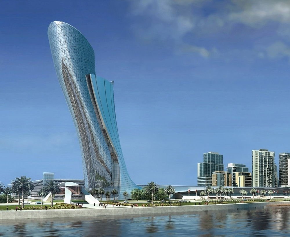 capital gate в абу даби фото