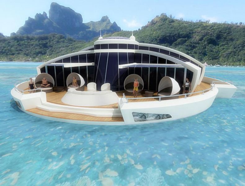 плавучий остров solar floating resort фото