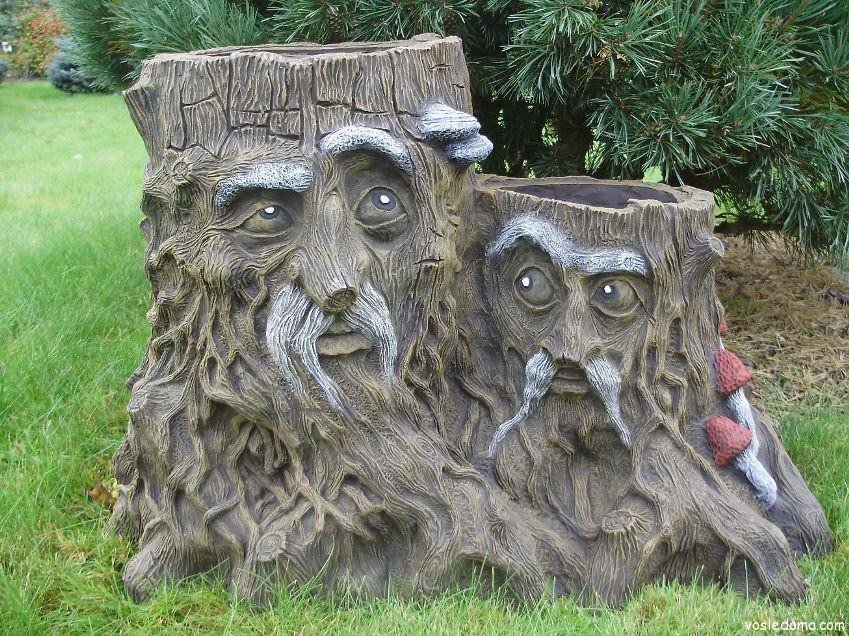 садовая скульптура из дерева фото