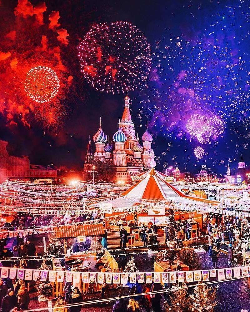 новогодняя москва фото