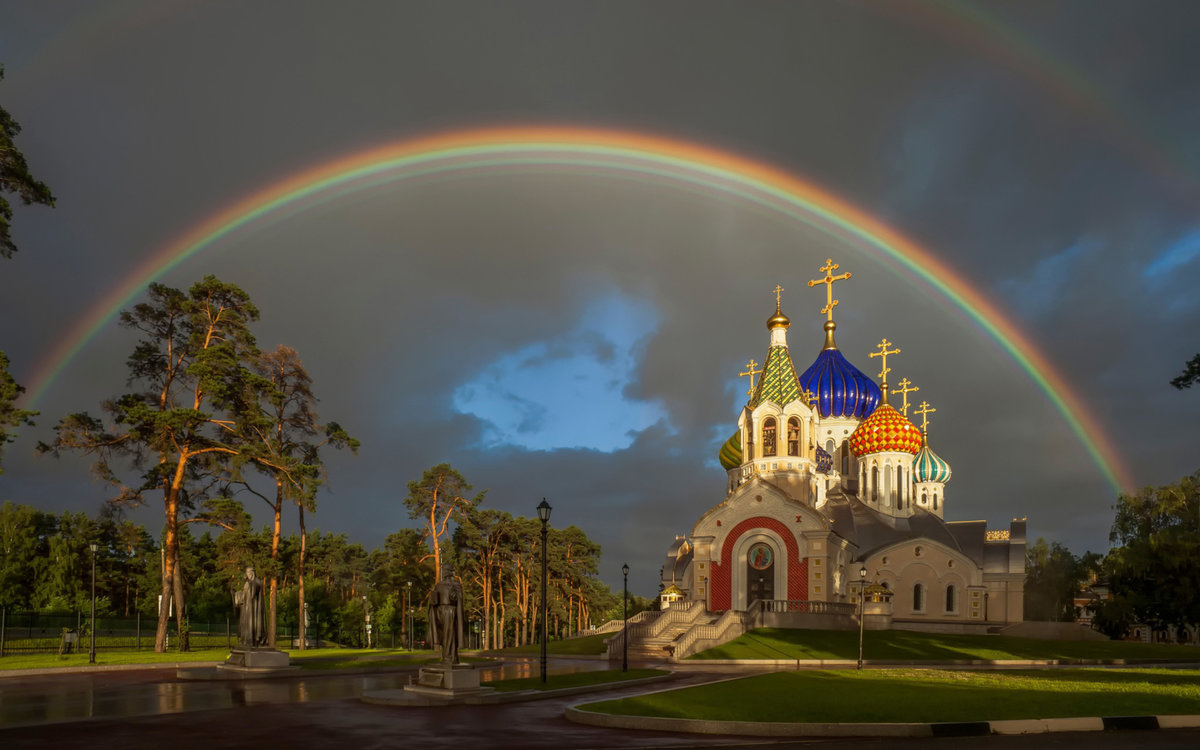 радуга над храмом игоря черниговского святого фото