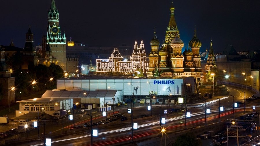 ночной кремль москва фото