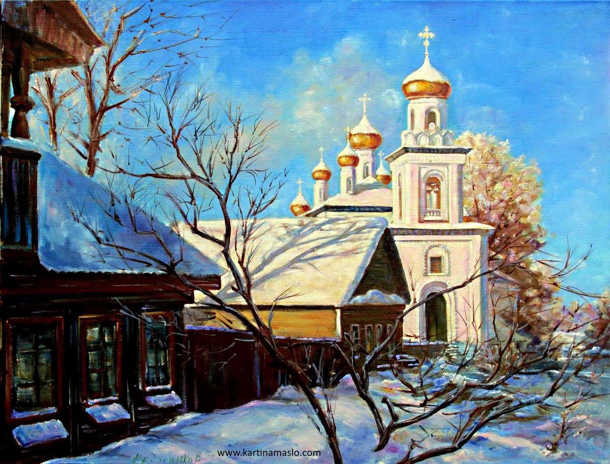 художник александр александровский "март. русская деревня" фото