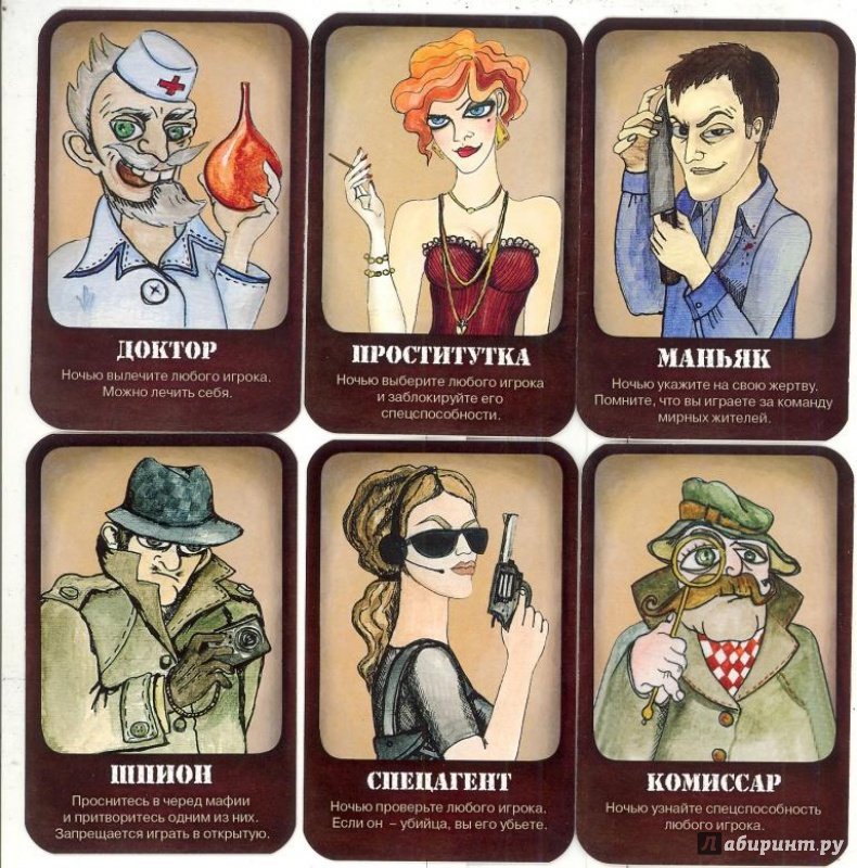 Игра мафии в картинках