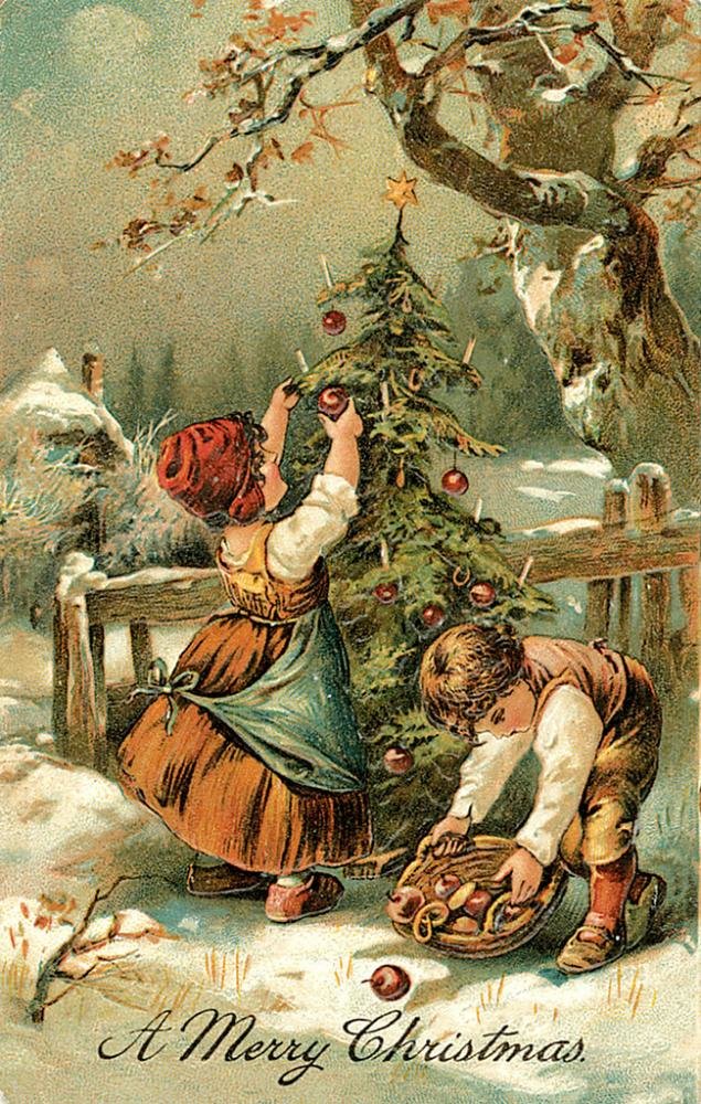 винтажные новогодние открытки фото