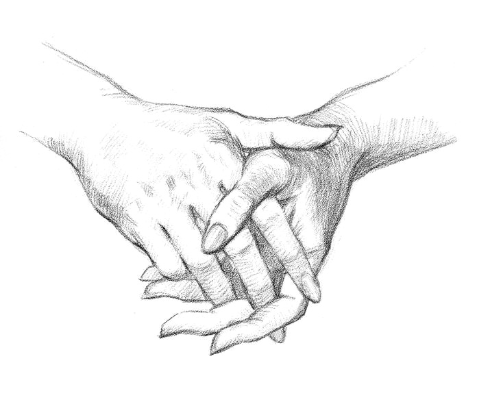 Руки вместе как нарисовать