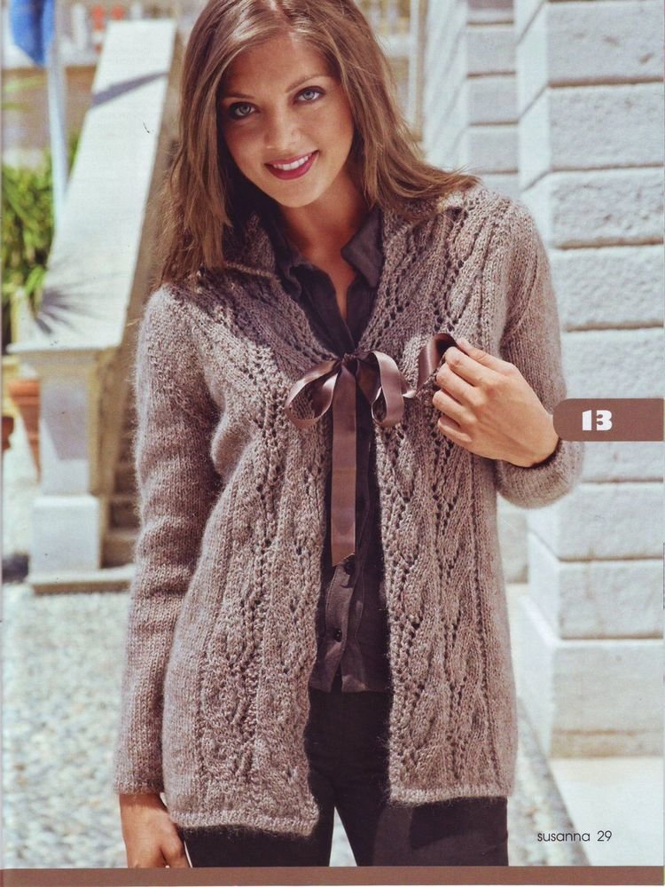 Вязание спицами кардиганов