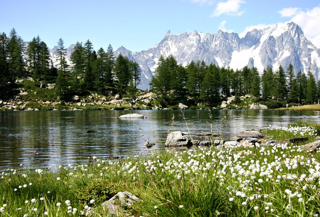 альпы горные озера весна фото