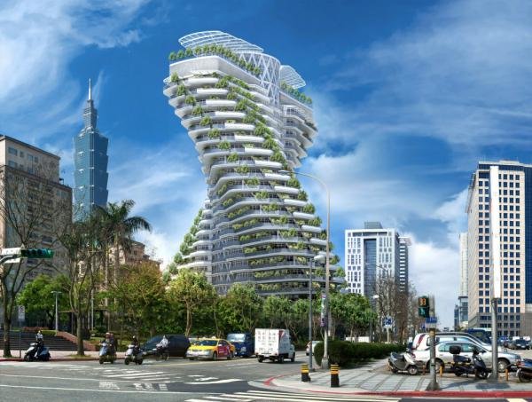 agora garden – башня «зеленой днк» фото