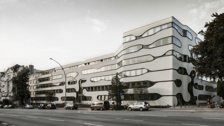 светоблокирующий стеклянный фасад фото