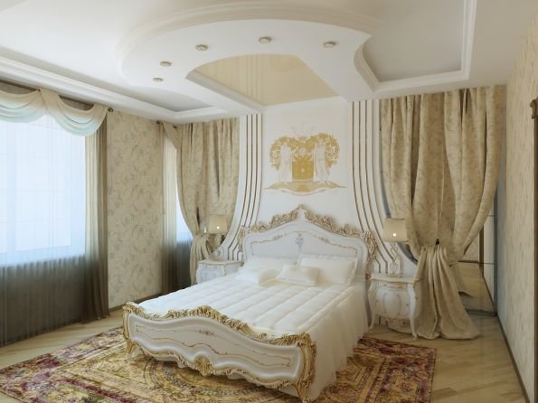 интерьер спальни в стилле борроко классика фото