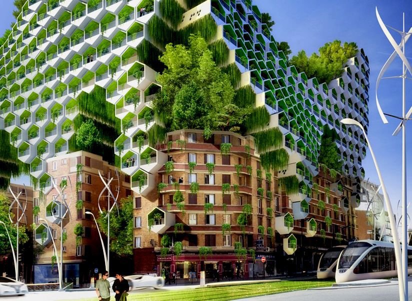 зеленые здания