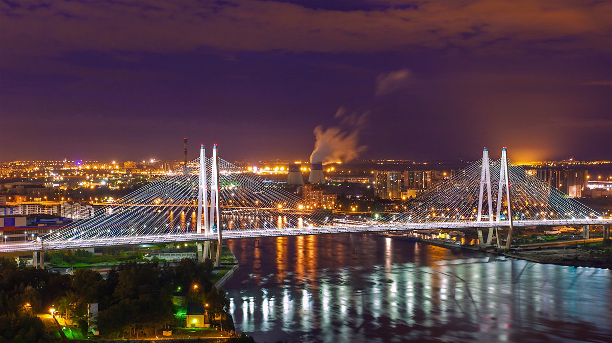 вантовый мост санкт петербург фото