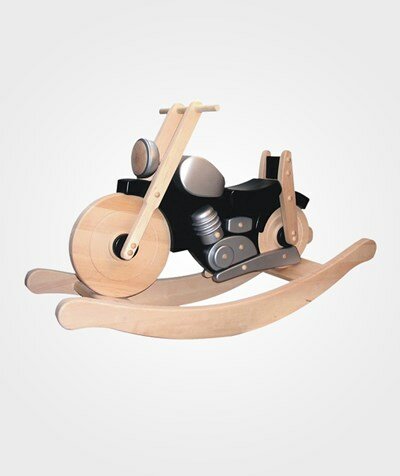 wooden rocking motorbike