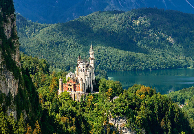 замок нойшванштайн бавария германия озеро фото