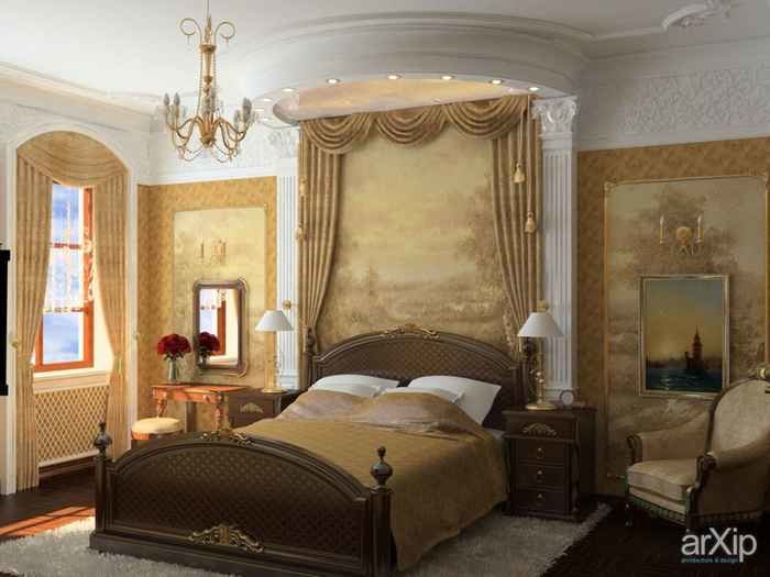 интерьер спальни в классическом стиле фото