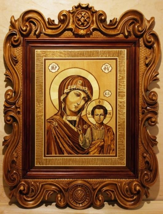 маркетри икона божией матери фото