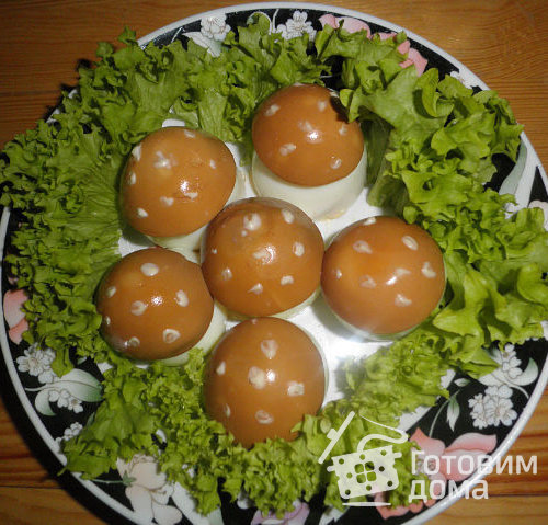 грибочки из яиц фото