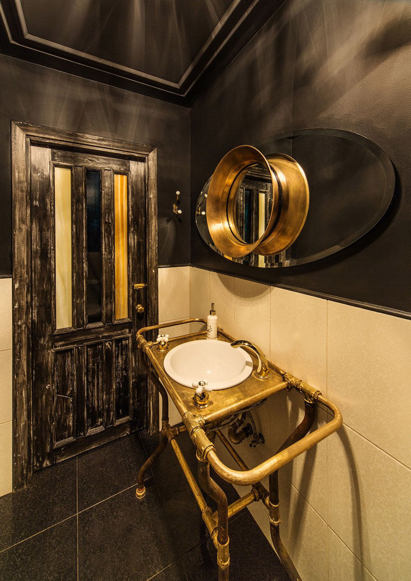 стиль steampunk в интерьере фото