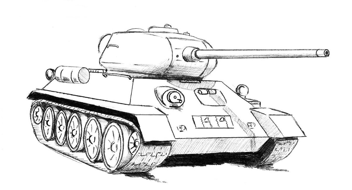 танк т 34 рисунок фото