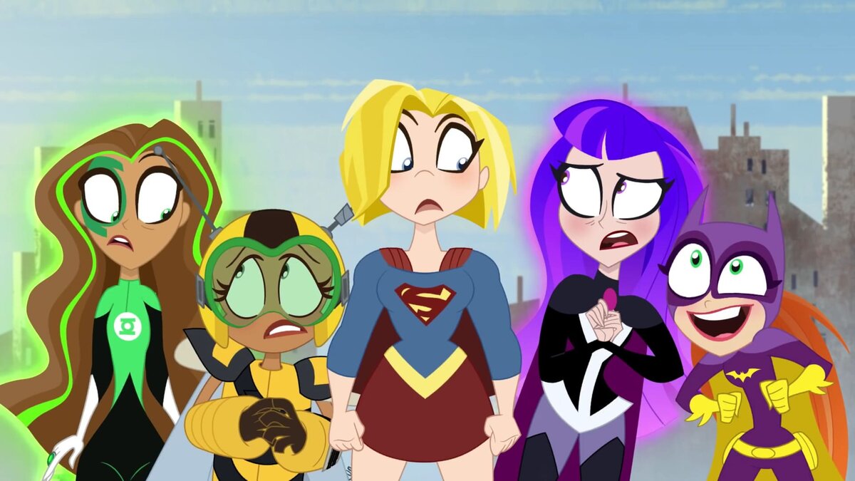 Фоновый кадр с франшизы DC девчонки-супергерои