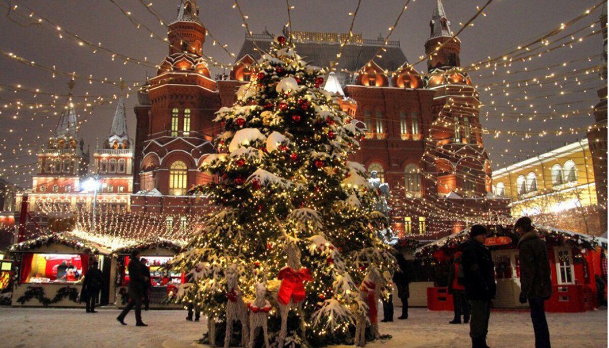 москва новогодняя фото