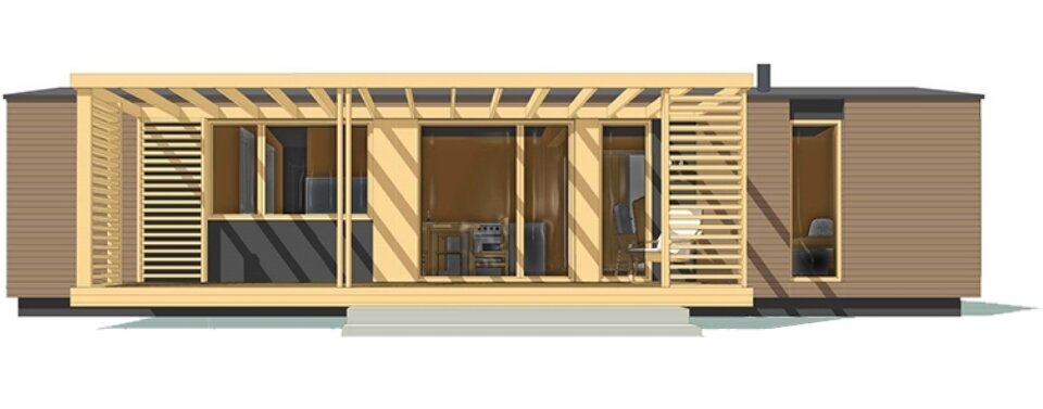 Каневскую модульный дом терраса