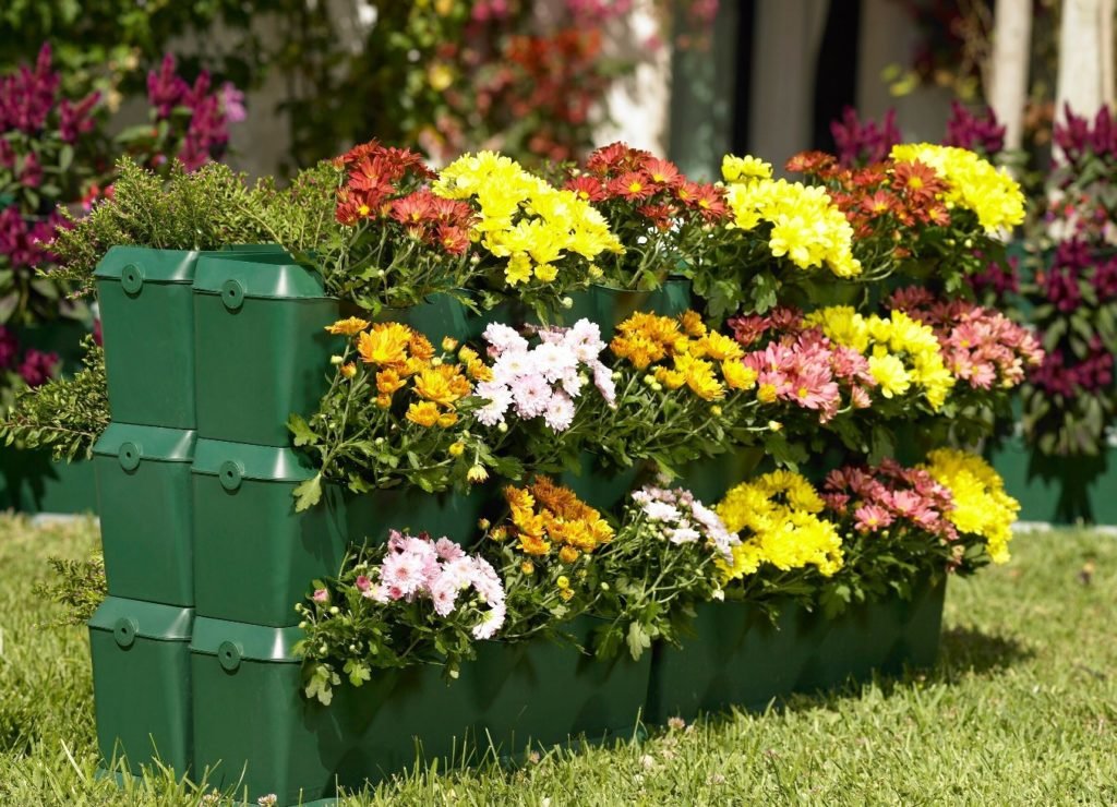 вертикальная клумба фото