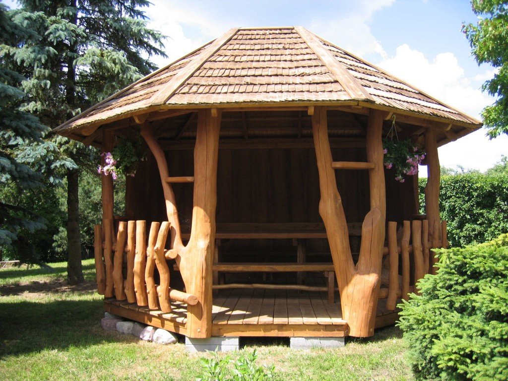 беседки для дачи деревянные фото