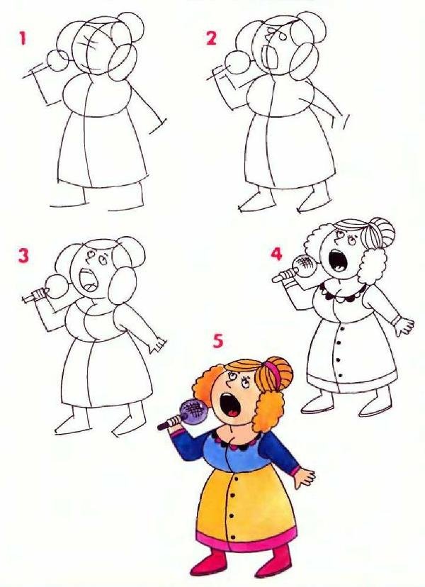 рисовать поэтапно для детей фото