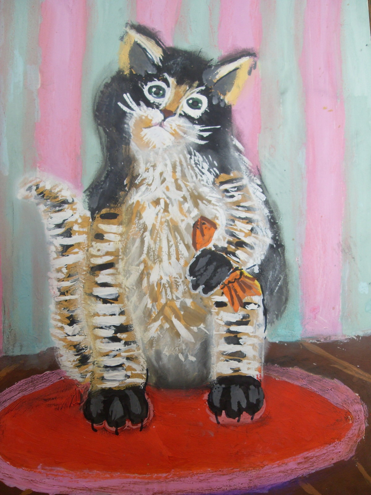 рисунки котов гуашью фото