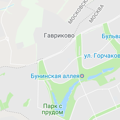 метро бунинская аллея на карте москвы фото