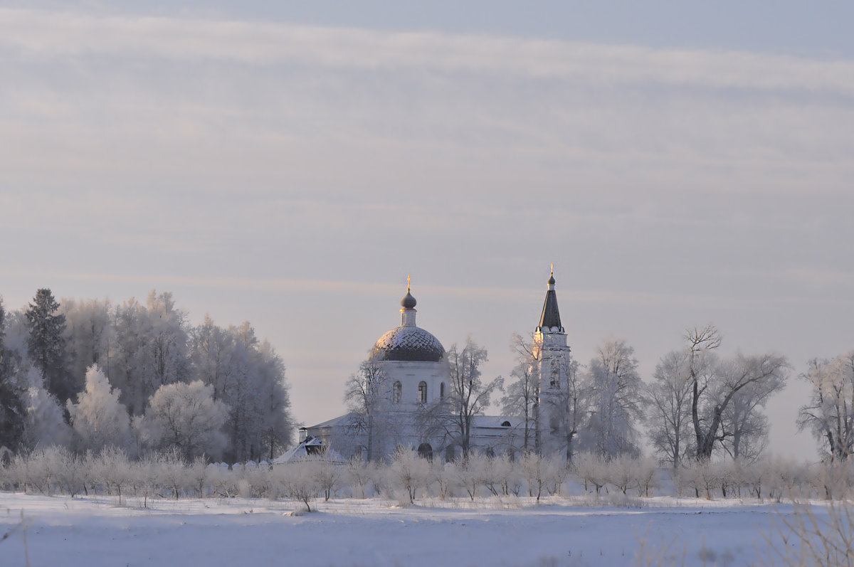 зимние пейзажи с храмами в архангельске фото