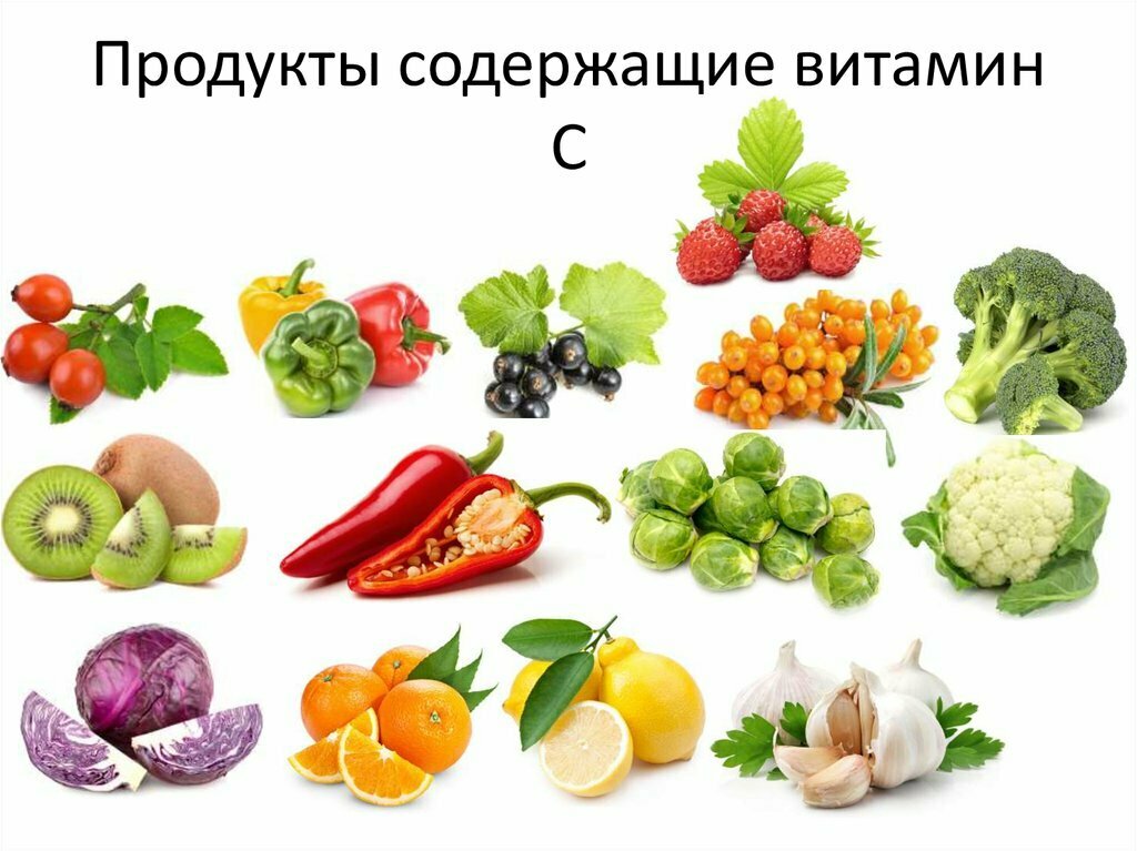 Продукты богатые витамином С