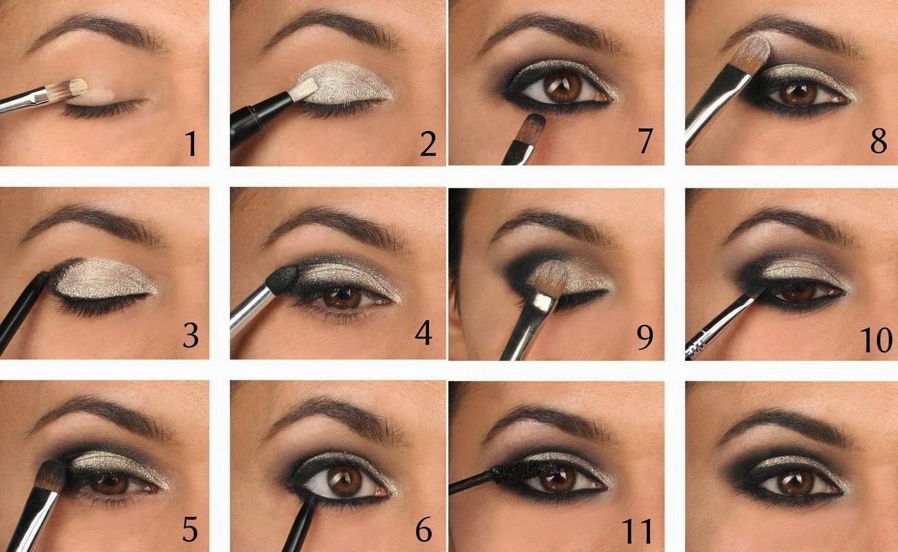 Smokey Eye Makeup Tutorial For Brown Eyes With Eyeshadow Card