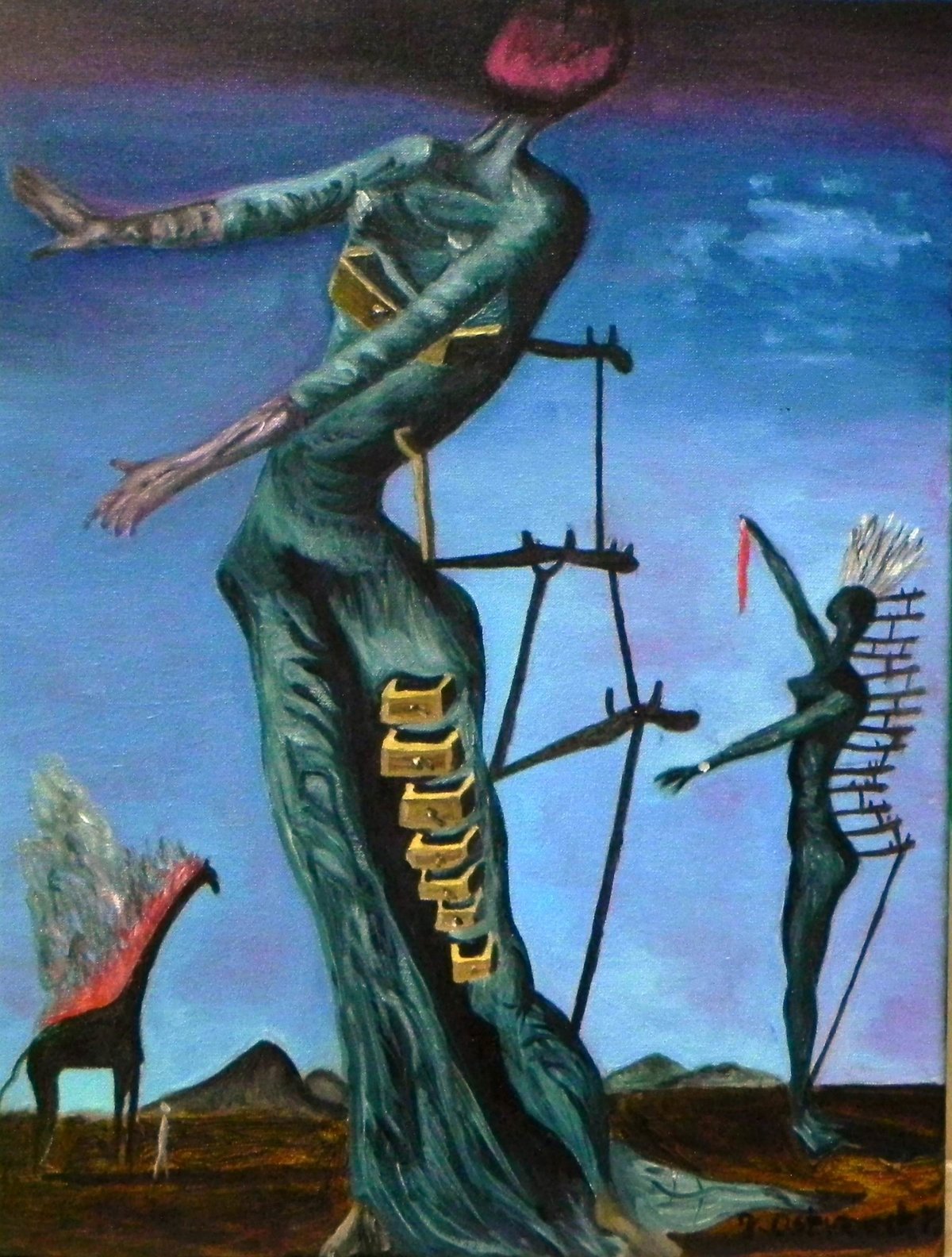 Картина горящий жираф