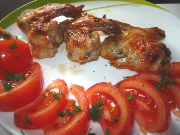 жареные куриные бедрышки фото