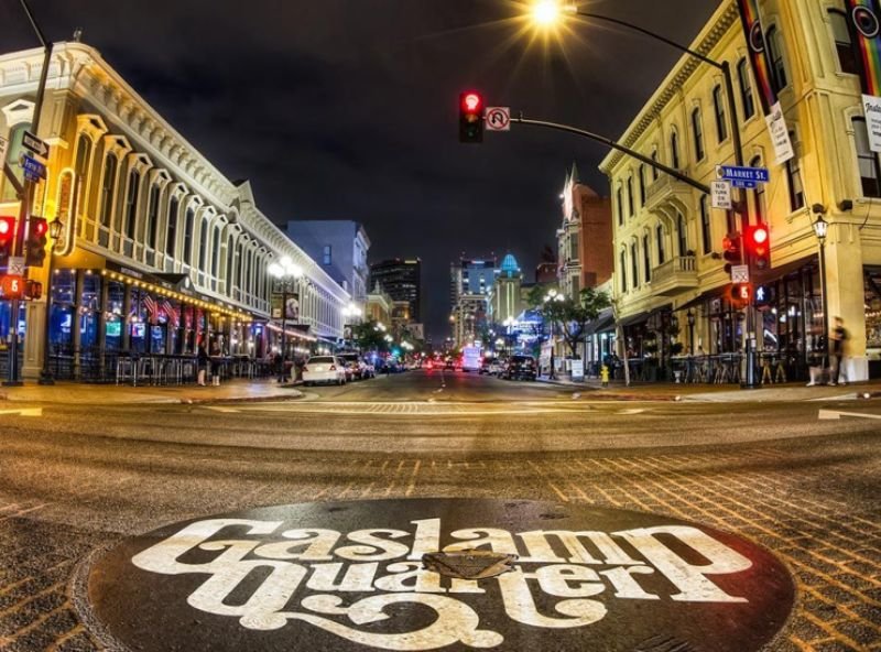 gaslamp quarter, сан-диего фото