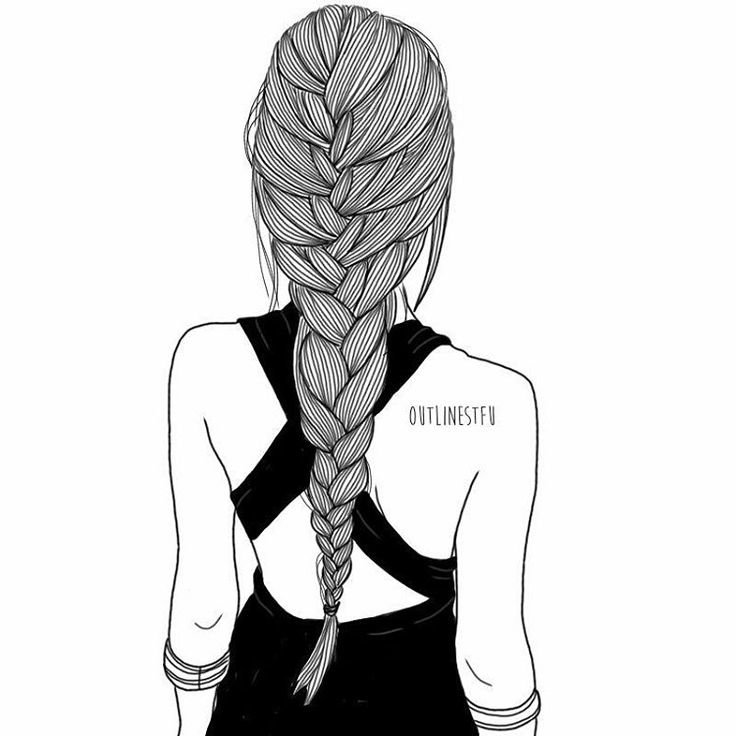 рисунок девушка спиной фото