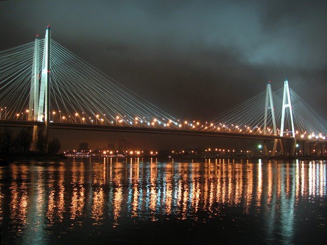 вантовый мост в санкт петербурге фото