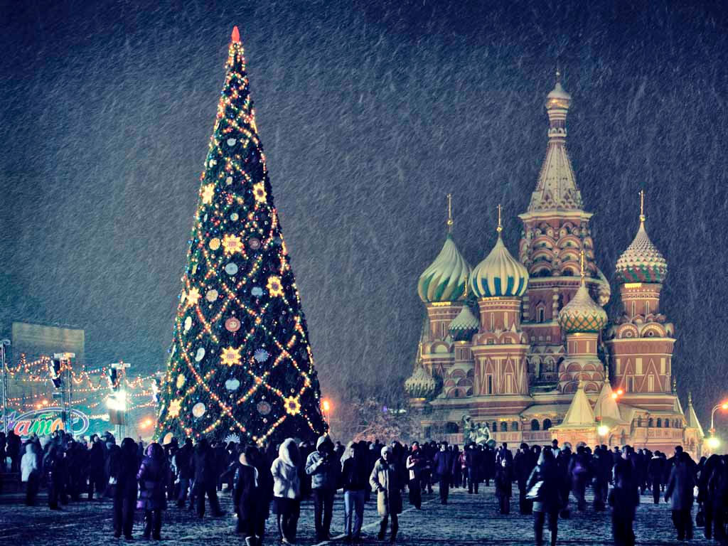 москва новогодняя фото