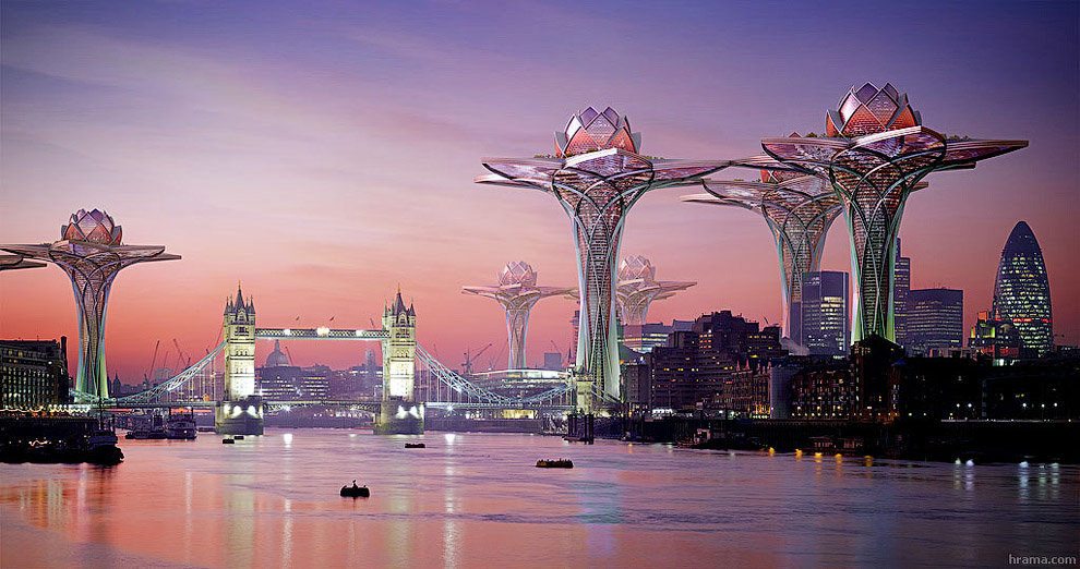 сады у залива (gardens by the bay) фото