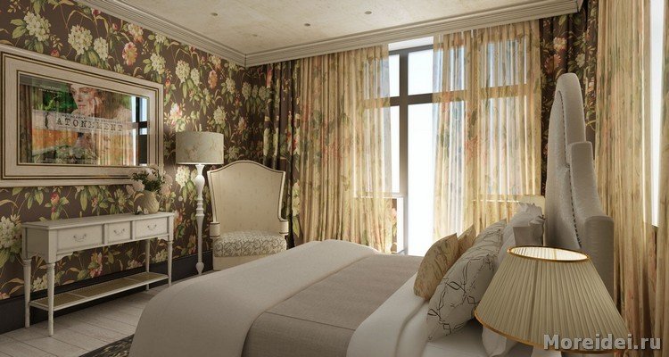Дизайн интерьера спальни в английском стиле фото