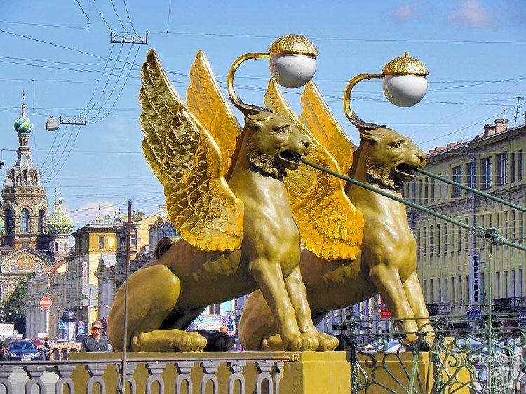 банковский мост в санкт петербурге фото