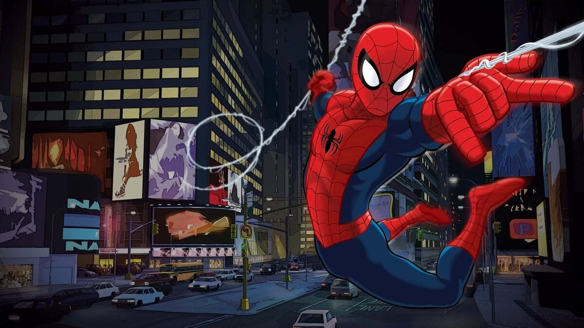 Фоновый кадр с франшизы Великий Человек-паук