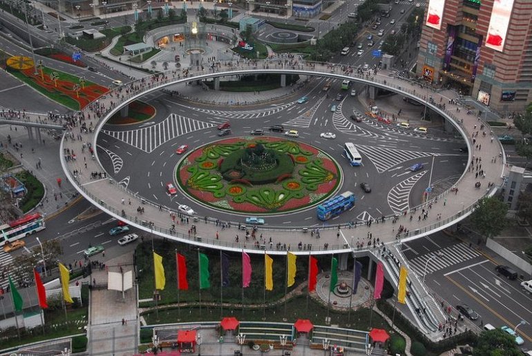 круглый пешеходный мост луцзяцзуй фото