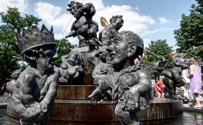 бад гарцбург германия фонтан фото